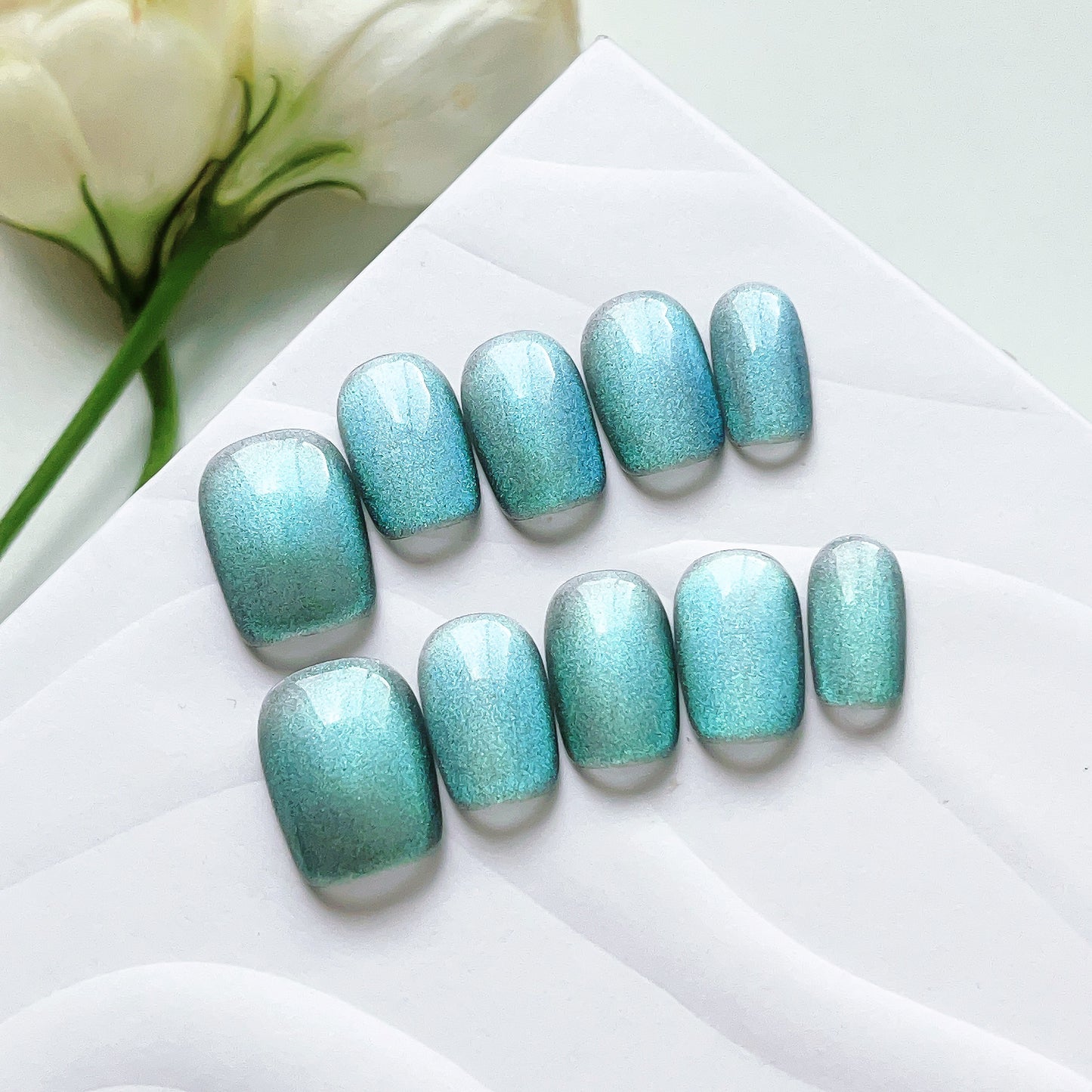 sky blue nails