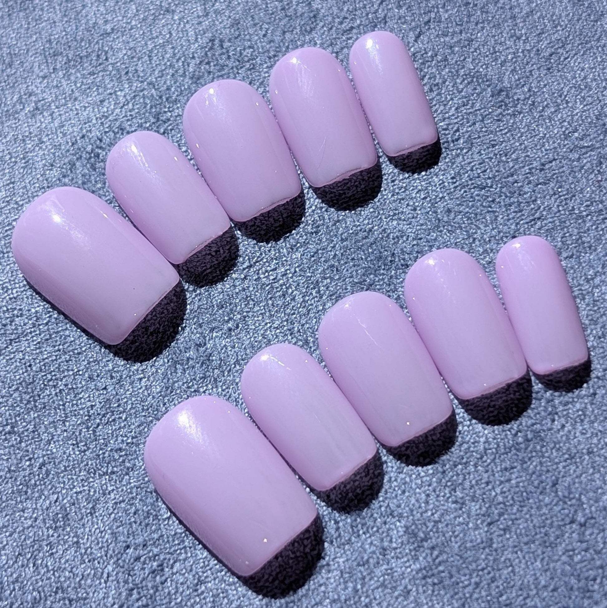 Byron Bay Lilac Press On Nails Short Square Shaped