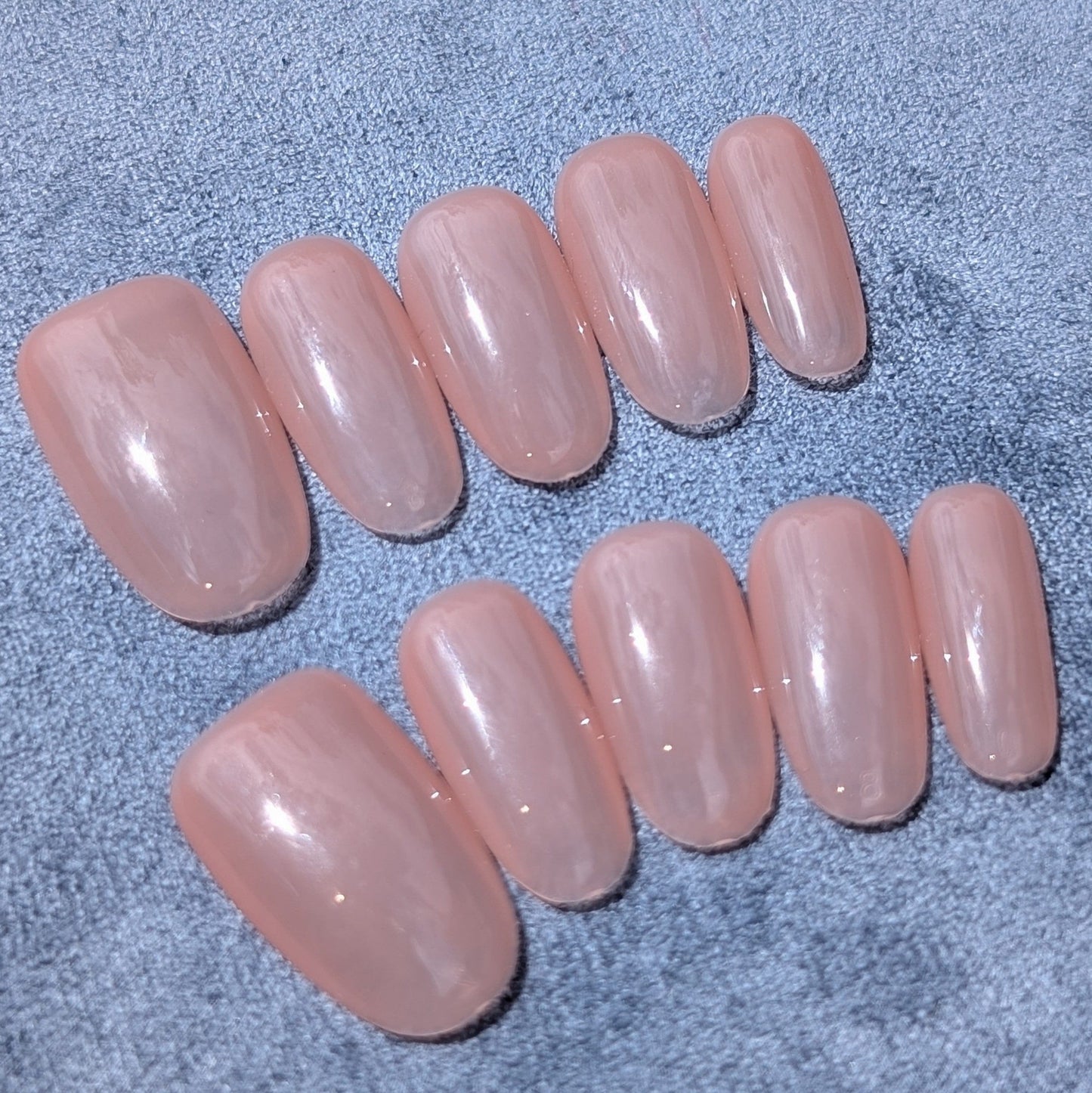 Mornington Pink Nude Short Oval Shaped Press On Nails