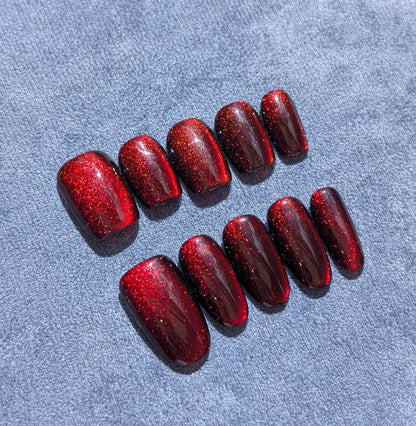 Reverence Red Press-On Nails