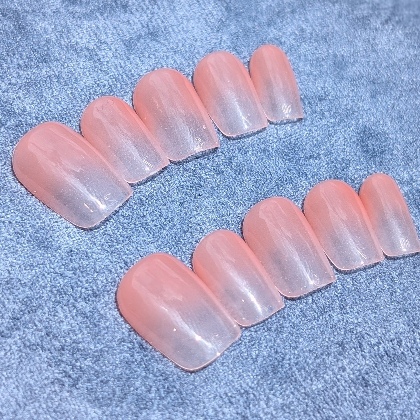 St Kilda Nude Ombre Short Square Shaped Press On Nails