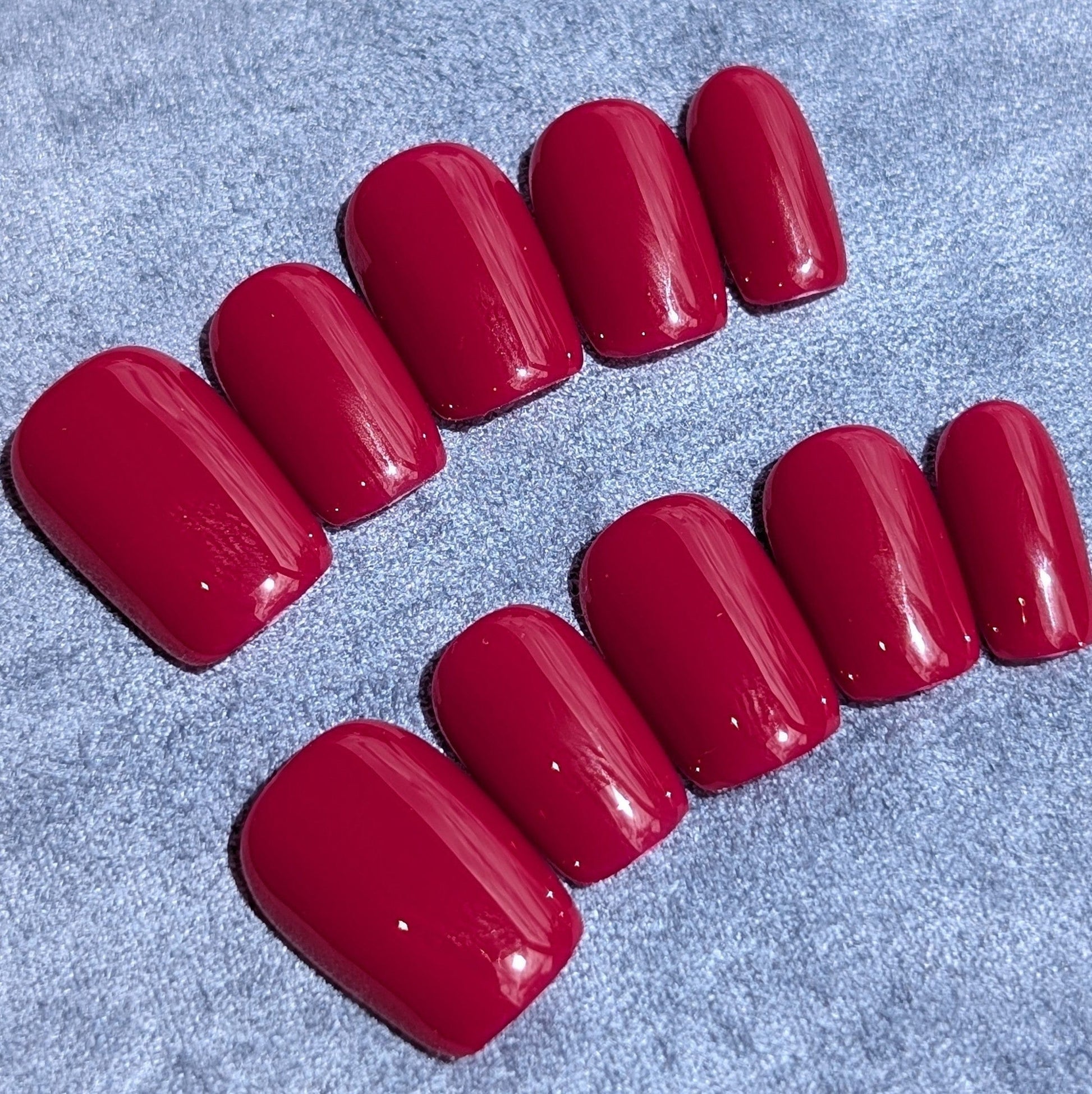 Whitsundays Hot Pink Short Square Shaped Press On Nails