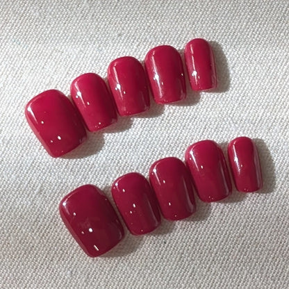 Calm Storm premium handmade press-on nails in fuchsia pink.