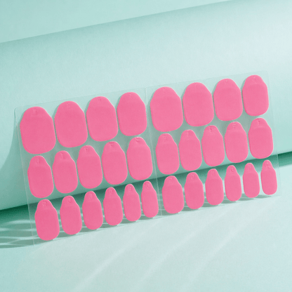 Super strong sticky tabs for press-on nails with pink backing. 